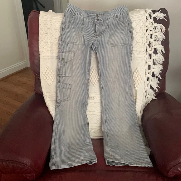 Denim - Low rise, flare bottom,jeans